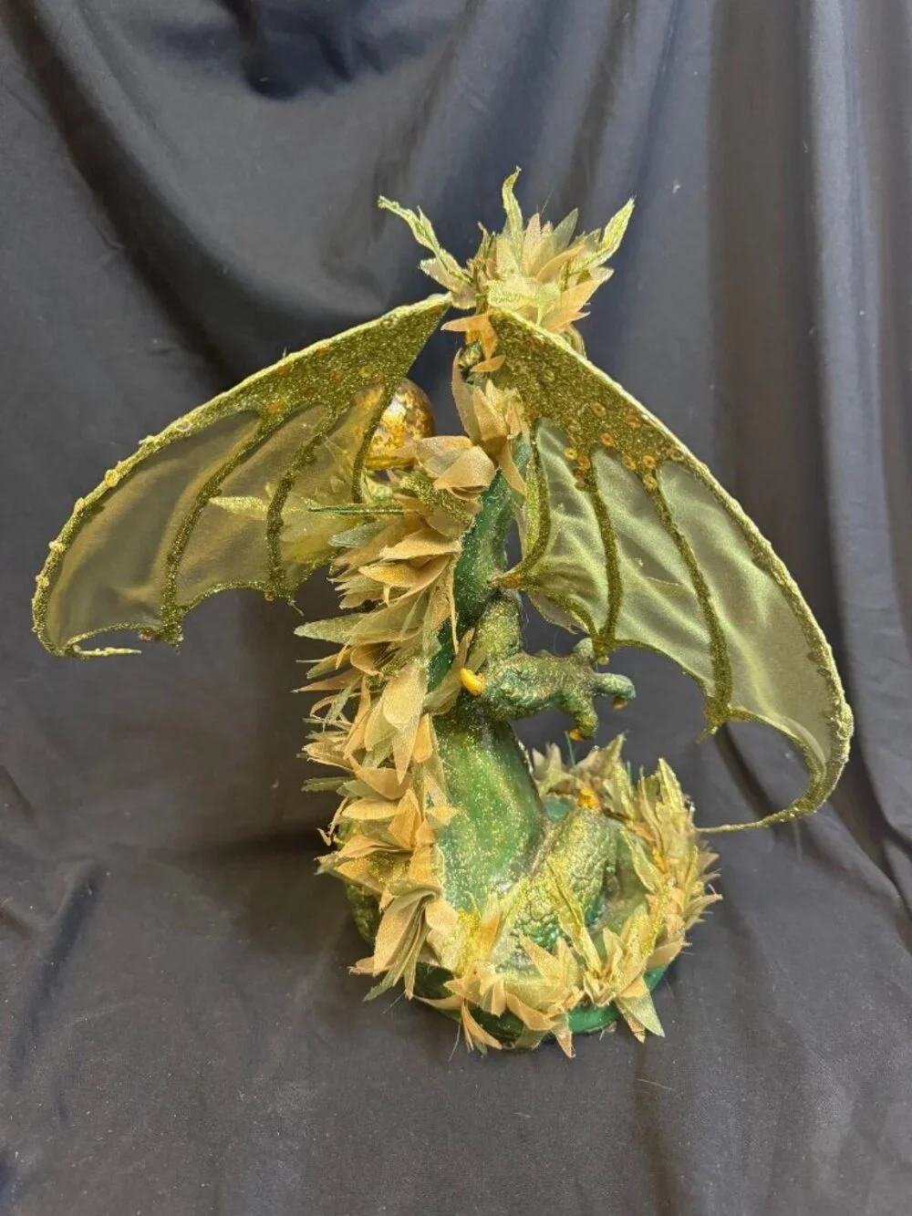 Katherine's Collection Beaded Green Dragon Sitting Figurine Myths & Legends